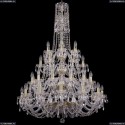 1406/12+12+6+6/300/4d/G Хрустальная подвесная люстра Bohemia Ivele Crystal