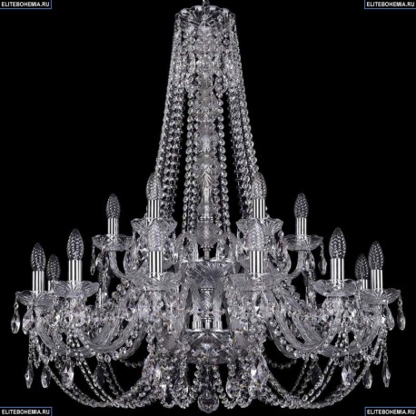 1406/12+6/300/h-95/2d/Ni Хрустальная подвесная люстра Bohemia Ivele Crystal