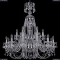 1406/12+6/300/XL-95/2d/Ni Хрустальная подвесная люстра Bohemia Ivele Crystal
