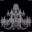 1406/12+6/360/2d/G Хрустальная подвесная люстра Bohemia Ivele Crystal