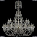 1406/24+12/530/XL-160/G Хрустальная подвесная люстра Bohemia Ivele Crystal