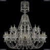 1406/24+12/530/XL-160/G Хрустальная подвесная люстра Bohemia Ivele Crystal