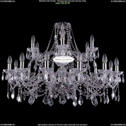 1413/12+6/360-68/Ni/Leafs Хрустальная подвесная люстра Bohemia Ivele Crystal