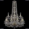 1402/10+5/195/h-80/2d/G Хрустальная подвесная люстра Bohemia Ivele Crystal
