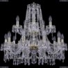 1403/10+5/240/2d/G Хрустальная подвесная люстра Bohemia Ivele Crystal