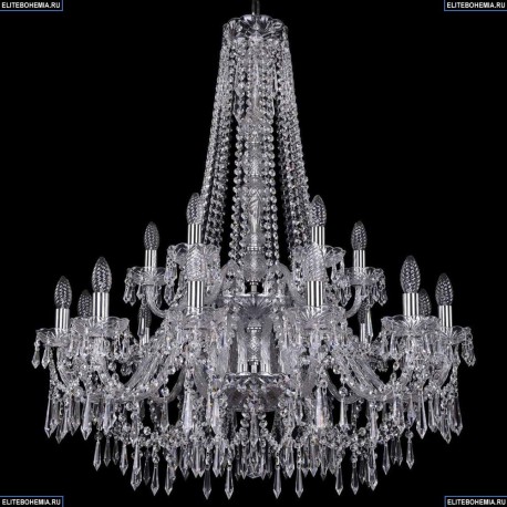 1403/12+6/300/h-100/2d/Ni Хрустальная подвесная люстра Bohemia Ivele Crystal