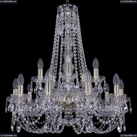 1406/10+5/240/h-75/G Хрустальная подвесная люстра Bohemia Ivele Crystal