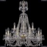 1406/10+5/240/XL-78/G Хрустальная подвесная люстра Bohemia Ivele Crystal