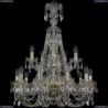 1406/10+5/240/XL-85/2d/G Хрустальная подвесная люстра Bohemia Ivele Crystal