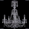1406/5/195/XL-64/Ni Хрустальная подвесная люстра Bohemia Ivele Crystal