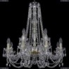 1406/8+4/240/h-75/G Хрустальная подвесная люстра Bohemia Ivele Crystal