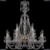 1406/8+4/240/XL-78/G Хрустальная подвесная люстра Bohemia Ivele Crystal