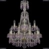 1410/10+5/195/XL-84/2d/G/V7010 Хрустальная подвесная люстра Bohemia Ivele Crystal