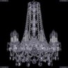 1411/10/160/h-64/Ni Хрустальная подвесная люстра Bohemia Ivele Crystal