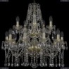 1413/10+5/220/2d/G Хрустальная подвесная люстра Bohemia Ivele Crystal
