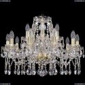 1413/10+5/220/G Хрустальная подвесная люстра Bohemia Ivele Crystal