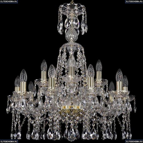 1413/10+5/220/XL-74/G Хрустальная подвесная люстра Bohemia Ivele Crystal