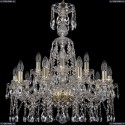 1413/10+5/220/XL-74/G Хрустальная подвесная люстра Bohemia Ivele Crystal