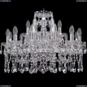 1413/12+6/220/Ni Хрустальная подвесная люстра Bohemia Ivele Crystal