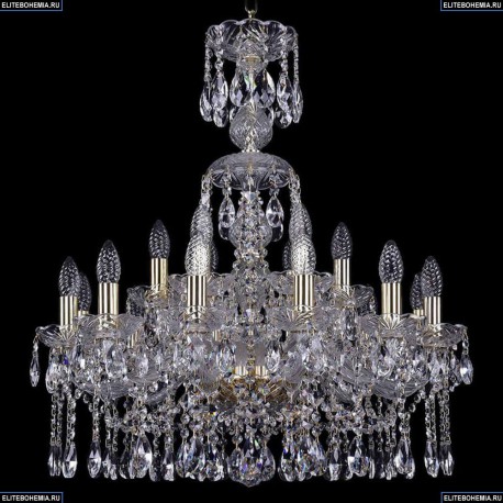 1413/12+6/220/XL-74/G Хрустальная подвесная люстра Bohemia Ivele Crystal