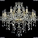 1415/10+5/220/G Хрустальная подвесная люстра Bohemia Ivele Crystal