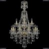 1415/10+5/220/XL-104/2d/G Хрустальная подвесная люстра Bohemia Ivele Crystal