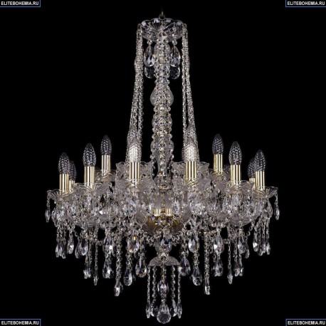 1415/12+6/220/h-86/G Хрустальная подвесная люстра Bohemia Ivele Crystal
