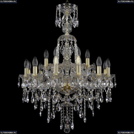 1415/12+6/220/XL-86/G Хрустальная подвесная люстра Bohemia Ivele Crystal