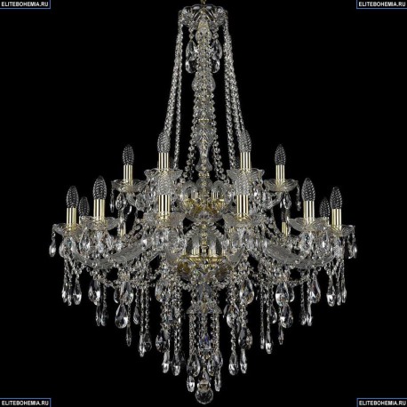 1415/12+6/300/h-112/2d/G Хрустальная подвесная люстра Bohemia Ivele Crystal