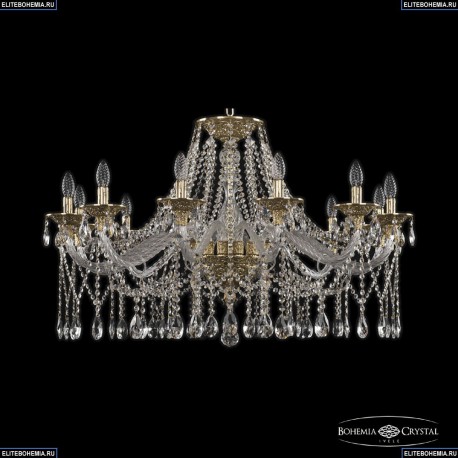 16113/12/360 G Хрустальная подвесная люстра с металлической чашкой Bohemia Ivele Crystal