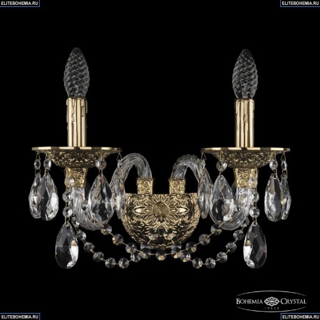 16102B/2/165/XL G Хрустальное бра с металлической чашкой Bohemia Ivele Crystal