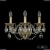 16102B/3/165/XL G Хрустальное бра с металлической чашкой Bohemia Ivele Crystal