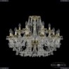 16109/12+6/300 G Хрустальная подвесная люстра с металлической чашкой Bohemia Ivele Crystal