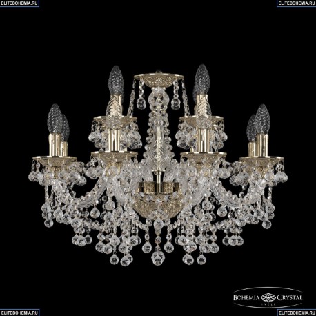 16109/8+4/195 G Хрустальная подвесная люстра с металлической чашкой Bohemia Ivele Crystal