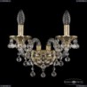 16109B/2/141 G Хрустальное бра с металлической чашкой Bohemia Ivele Crystal