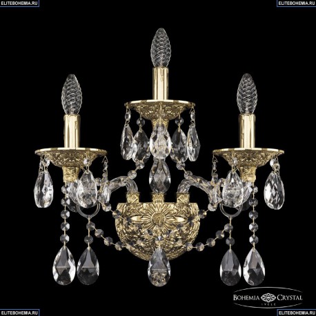 16113B/2+1/165/XL G Хрустальное бра с металлической чашкой Bohemia Ivele Crystal