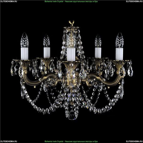 1701/5/C/FP Bohemia Ivele Crystal, Чешская Подвесная люстра с литым рожком