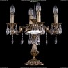 1702L/4/125-51/A/GB Настольная лампа с элементами художественного литья и хрусталем Bohemia Ivele Crystal