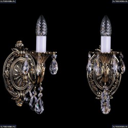 1702B/1/175/A/GB Бра с элементами художественного литья и хрусталем Bohemia Ivele Crystal