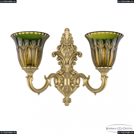 7214B14/2/175 FP P2 U Amber-Green/H-1I Бра Bohemia Ivele Crystal