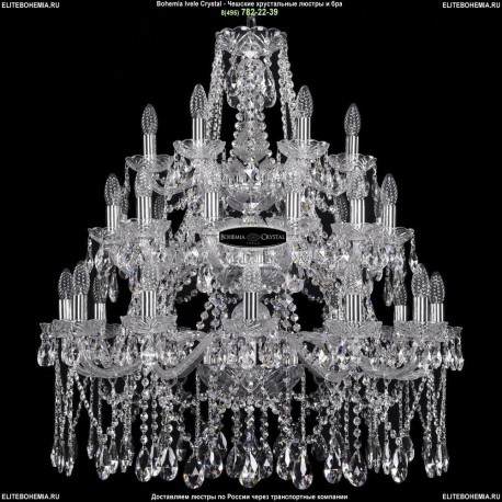 1413/12+12+6/300-90/3d/Ni Хрустальная подвесная люстра Bohemia Ivele Crystal