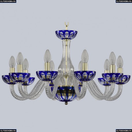 1308/10/240 G Cl/Clear-Blue/H-1H Хрустальная люстра Bohemia Ivele Crystal