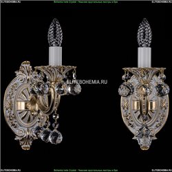 1702B/1/175/A/GW/Balls Бра с элементами художественного литья и хрусталем Bohemia Ivele Crystal