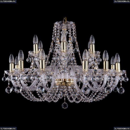 1406/12+6/300/G/Balls Хрустальная подвесная люстра Bohemia Ivele Crystal