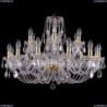 1406/12+6/300/G/Leafs Хрустальная подвесная люстра Bohemia Ivele Crystal