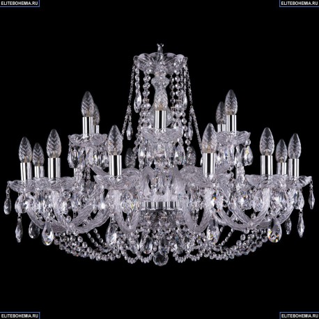 1406/12+6/300/Ni Хрустальная подвесная люстра Bohemia Ivele Crystal