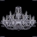 1406/12+6/300/Ni/Balls Хрустальная подвесная люстра Bohemia Ivele Crystal