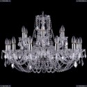 1406/12+6/300/Ni/Leafs Хрустальная подвесная люстра Bohemia Ivele Crystal