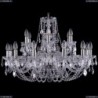 1406/12+6/300/Ni/Leafs Хрустальная подвесная люстра Bohemia Ivele Crystal