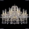 1413/12+6/220/G Хрустальная подвесная люстра Bohemia Ivele Crystal
